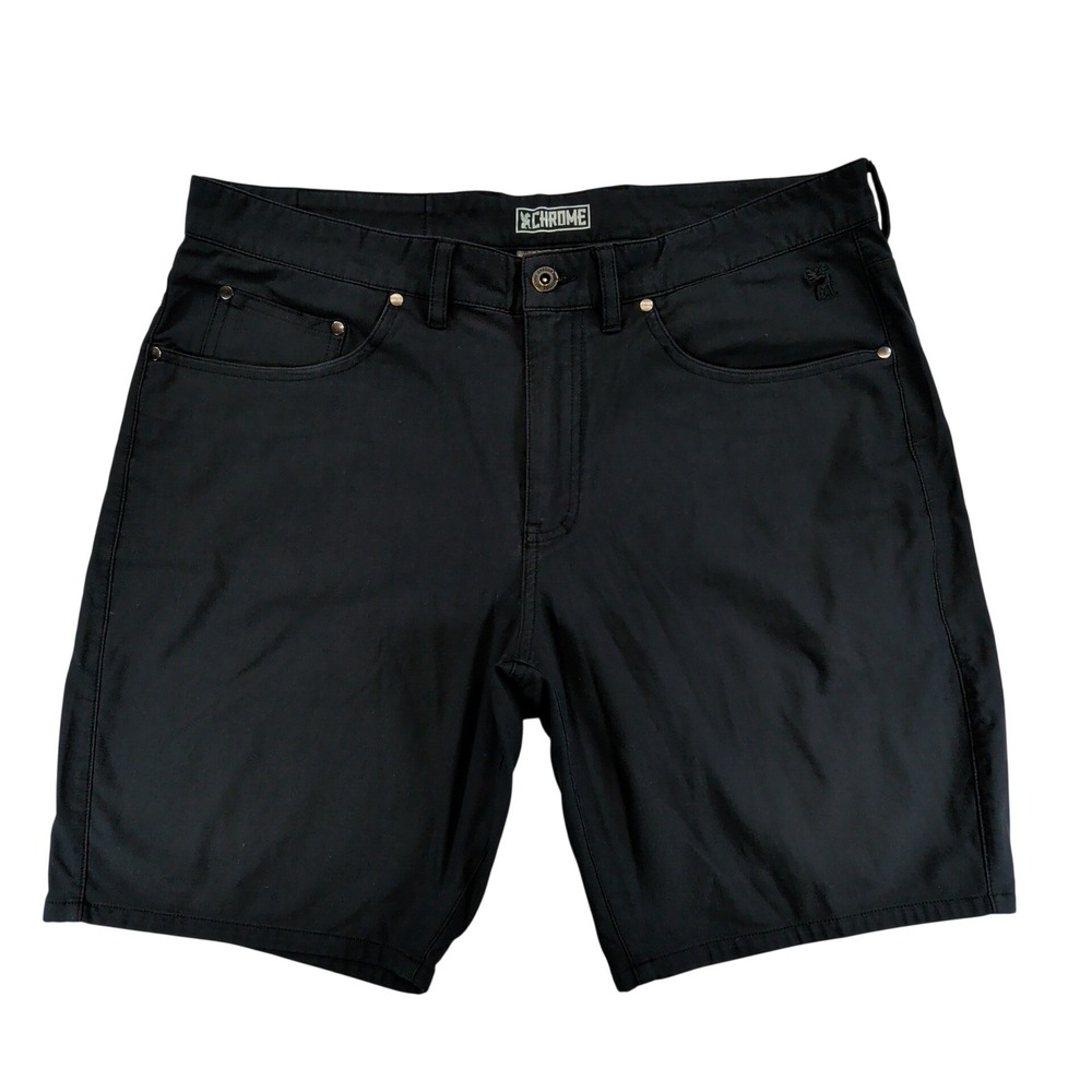 Chrome Industries Union Short 2.0 Mens 34 Black Slim Straight Cycling Commuter